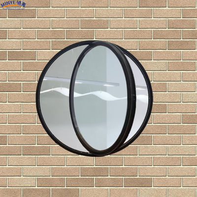 Ventanas redondas de vidrio con sombra de ventana de luna y material de malla de pantalla de fibra de vidrio