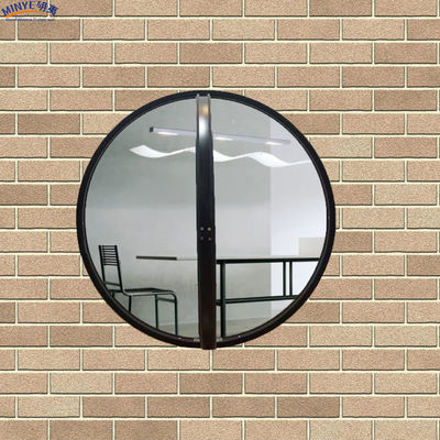Ventanas redondas de vidrio con sombra de ventana de luna y material de malla de pantalla de fibra de vidrio