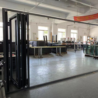 Puerta plegable de patio de doble ruptura térmica de aluminio para aislamiento térmico y acústico