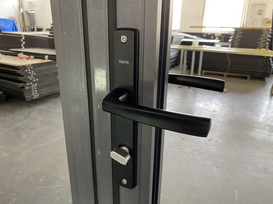 Puerta plegable de patio de doble ruptura térmica de aluminio para aislamiento térmico y acústico