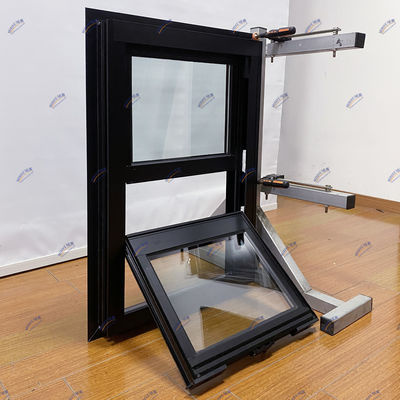 Ventanas de aluminio con banda suspendida única en blanco resistente al viento para deslizamiento vertical hacia arriba y hacia abajo