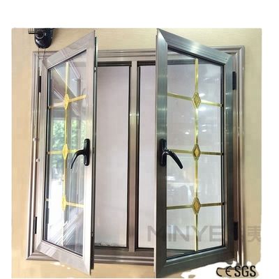 Ventanas de Casementas Triple con Diseño Moderno y Ventana Francesa de Aluminio