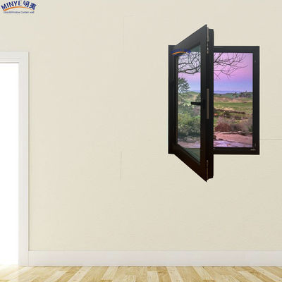 Ventana de aluminio abierta de dos vías con sellador de silicio americano