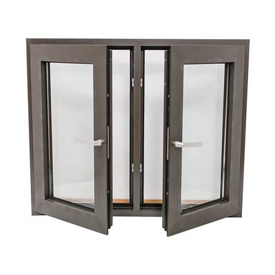 Ventanas de aluminio de revestimiento transparente/gris/azul/verde/marrón con doble acristalamiento