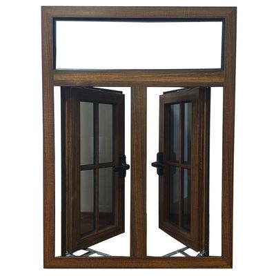 Ventanas de aluminio de revestimiento transparente/gris/azul/verde/marrón con doble acristalamiento