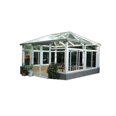 Veranda de vidrio de aluminio Jardín de invierno personalizado Sala de sol para ahorrar energía Invernadero