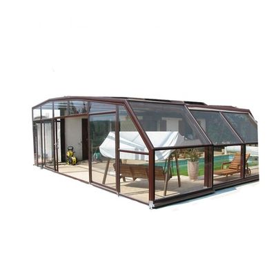 Veranda de vidrio de aluminio Jardín de invierno personalizado Sala de sol para ahorrar energía Invernadero