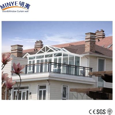 Veranda de vidrio de aluminio Jardín de invierno personalizado Sala de sol para ahorrar energía Invernadero