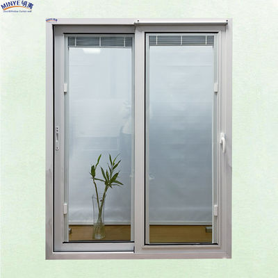 Puerta corredera de aluminio de vidrio templado con acabado liso y recubrimiento bajo en Shanghai