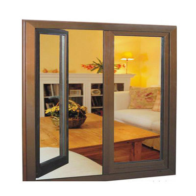 Ventana de aluminio con persianas de doble cristal y estilo de diseño moderno