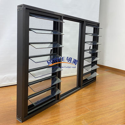 Ventilación Las ventanas de vidrio de aluminio con manija de bloqueo