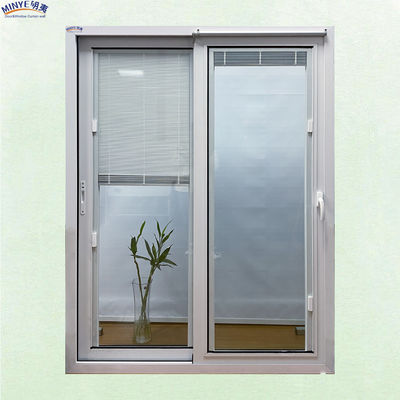 Puertas corredizas de aluminio de vidrio de aislamiento térmico de nuevo diseño con láminas ajustables