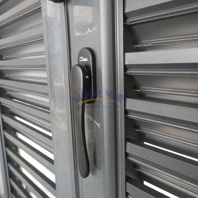 Energía VERTICAL Aluminio Doblado Patio Puertas de vidrio plegables Función exterior A prueba de viento