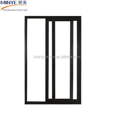 Puertas de patio de 3 paneles de madera revestida de aluminio con puerta corredera de vidrio templado de vidrio con baja temperatura