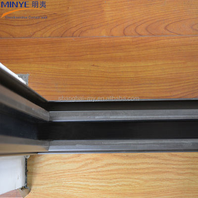 Puertas de patio de 3 paneles de madera revestida de aluminio con puerta corredera de vidrio templado de vidrio con baja temperatura