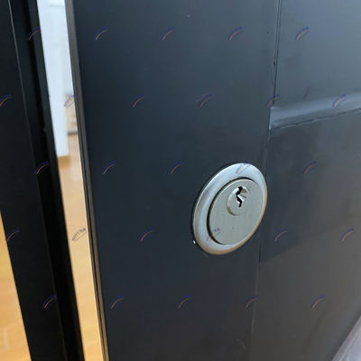 Mejorar sus puertas exteriores con una puerta de aluminio negro de doble pivote de 2,0 mm de espesor