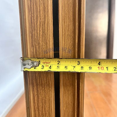 Ventana corredera de aluminio de doble vidrio templado para protección contra huracanes con pantalla magnética