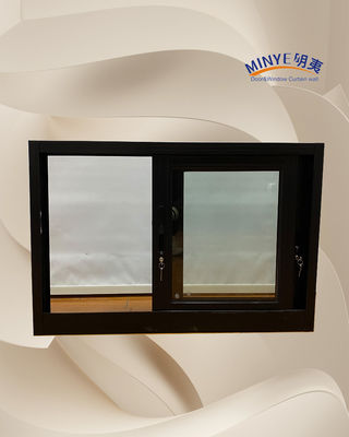 Ventana corredera de aluminio de doble vidrio para la función insonorizante del aluminio