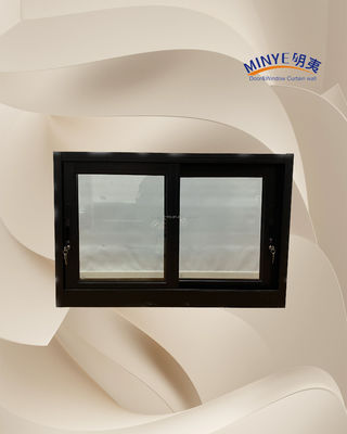 Ventana corredera de aluminio de doble vidrio para la función insonorizante del aluminio