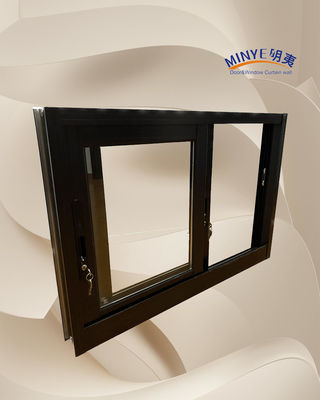 Ventana corredera de aluminio de doble vidrio para la función insonorizante del aluminio