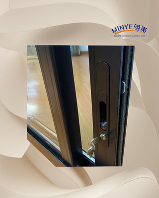 Ventana corredera de aluminio de doble vidrio para la función insonorizante del aluminio