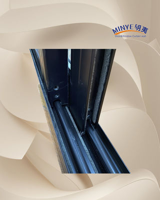Ventana corredera de aluminio de doble vidrio para la función insonorizante del aluminio