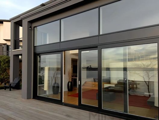 Aislamiento acústico y térmico de alta tecnología china Puertas corredizas de aluminio para apartamentos