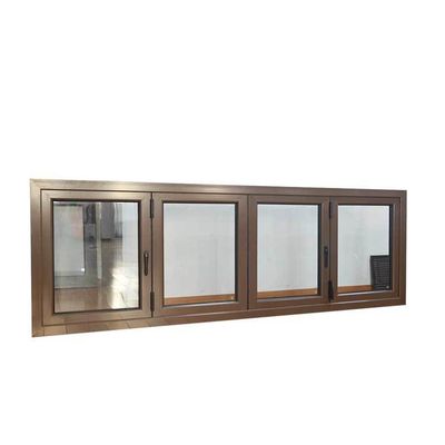 Ventana plegable de aluminio con vidrio doble templado y rendimiento térmico óptimo