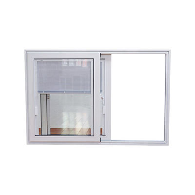 Ventana corredera de aluminio impermeable con banda divisoria interna y vidrio doble templado