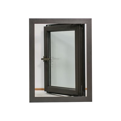 Ventana giratoria de inclinación de aluminio con ventaja de aislamiento térmico e impermeable