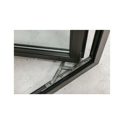 Ventana giratoria de inclinación de aluminio con ventaja de aislamiento térmico e impermeable