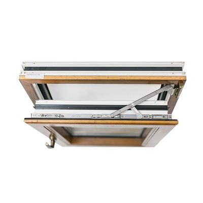Diseño de grano de madera de aluminio con doble vidrio templado