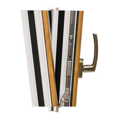 Diseño de grano de madera de aluminio con doble vidrio templado