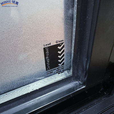 Ventana de toldo de corte térmico de marco de aluminio con vidrio doble templado y submarco de madera