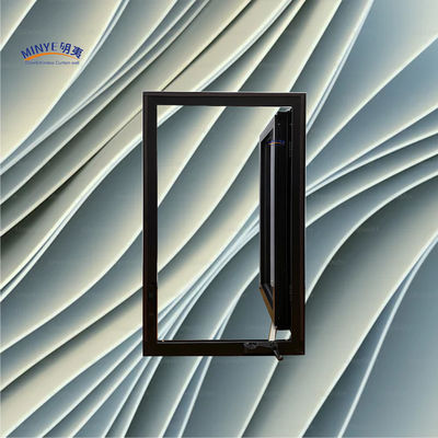 Ventana de aluminio con cascada de rompecabezas térmicas modernas con doble vidrio templado de banda dividida
