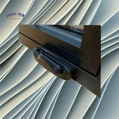 Ventana de aluminio con cascada de rompecabezas térmicas modernas con doble vidrio templado de banda dividida