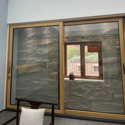 Puerta corredera de aluminio de vidrio de oficina francesa para exteriores a un precio asequible