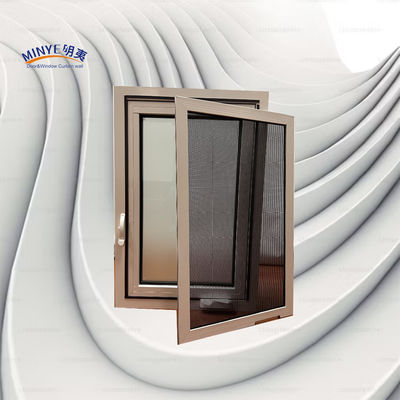 Ventana de revestimiento de aluminio con pantalla desmontable y diseño de doble color
