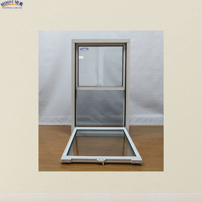 Ventana de doble perfil de aluminio de vidrio templado para aislamiento del viento y del calor