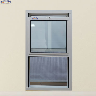 Ventana de doble perfil de aluminio de vidrio templado para aislamiento del viento y del calor