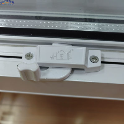 Ventana de doble perfil de aluminio de vidrio templado para aislamiento del viento y del calor