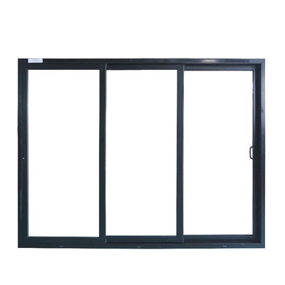 Puerta corredera de aluminio de color personalizado de vidrio doble templado y excelente aislamiento