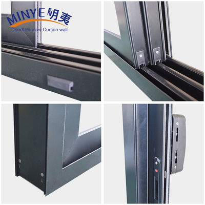 Puerta corredera de aluminio de color personalizado de vidrio doble templado y excelente aislamiento
