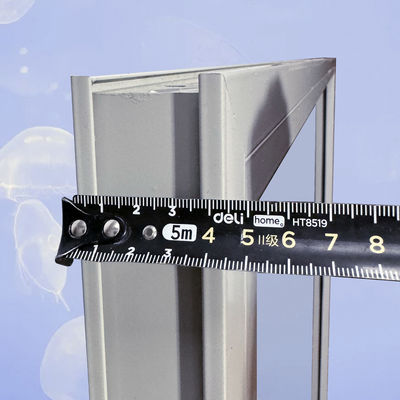 Cuadro de aluminio vidrio doble templado ventana de imagen negra para la promoción de productos