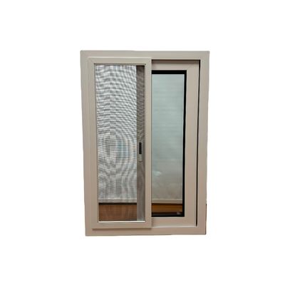 Ventana corredera de aluminio de vidrio doble templado con material de marco y revestimiento de potencia