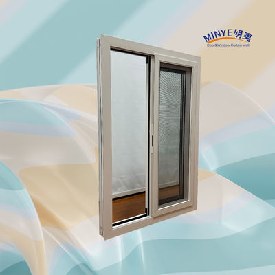 Ventana corredera de aluminio de vidrio doble templado con material de marco y revestimiento de potencia