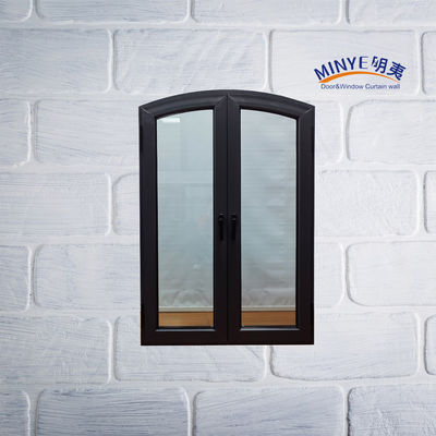 Ventana de aluminio con doble vidrio templado de estilo europeo