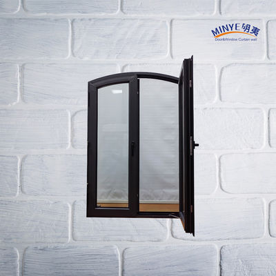 Ventana de aluminio con doble vidrio templado de estilo europeo