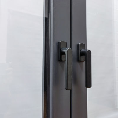 Ventana de aluminio con doble vidrio templado de estilo europeo