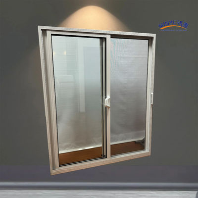 Puerta corredera de aluminio de hardware chino con doble vidrio templado y pantalla de fibra de vidrio
